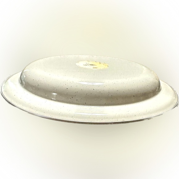 VTG HALLMARK MITFORD SNOWMAN ENAMEL JAN KARON SALAD SOUP BOWL PIE PLATE 10.25” - Picture 3 of 4